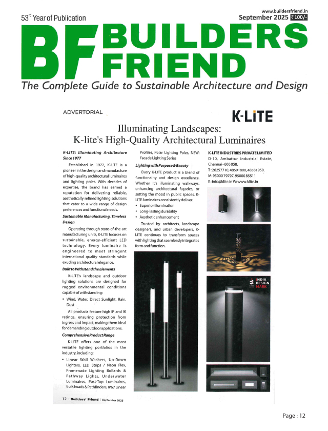 Builders Friend - September- 2025