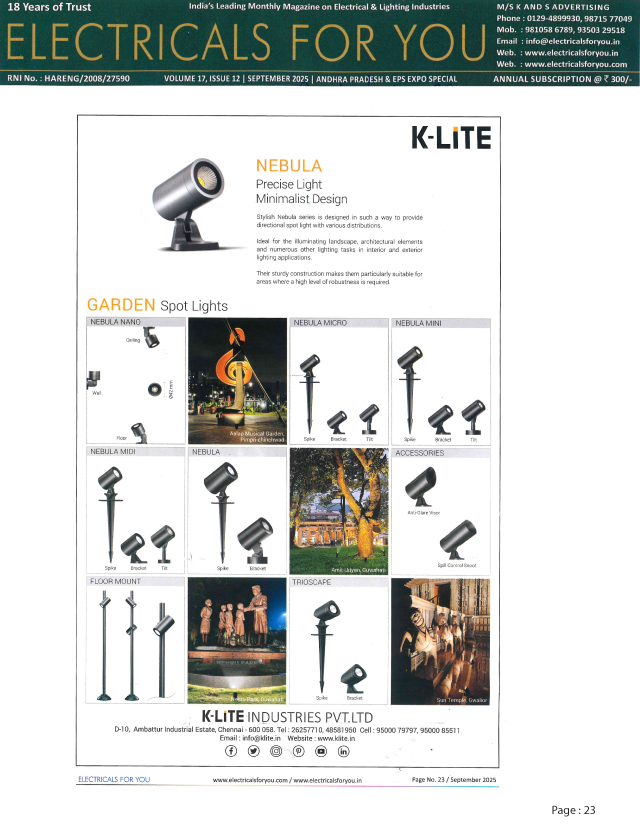 Electricals For You - September- 2025	