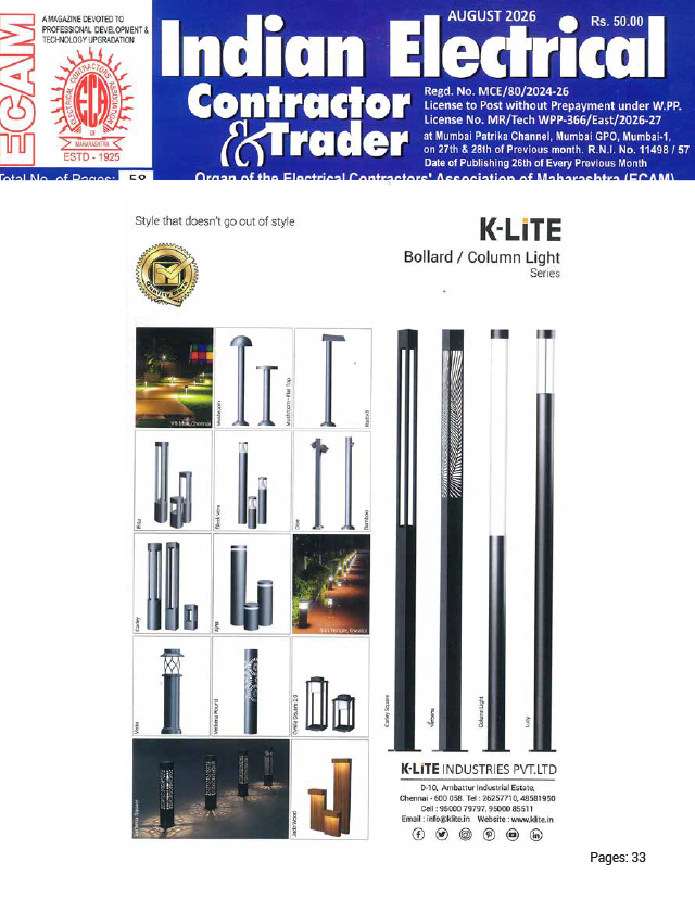 Indian Electrical Contractor & Trader - August - 2026