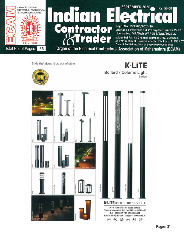Indian Electrical Contractor & Trader - September - 2026