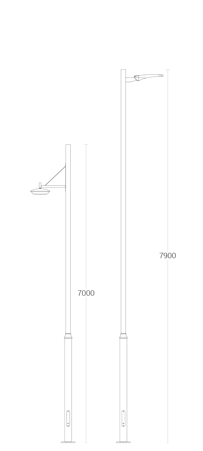 Quadra Sq. 100 - dimensional drawing